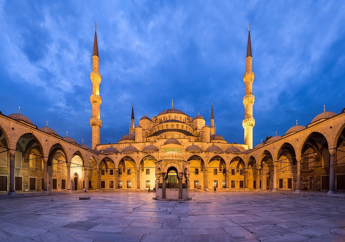 Картина по номерам на холсте Мечеть с бассейном 40х50